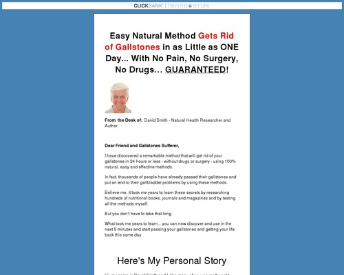 The Gallstone Elimination Report * Make $42.92 With Upsell!