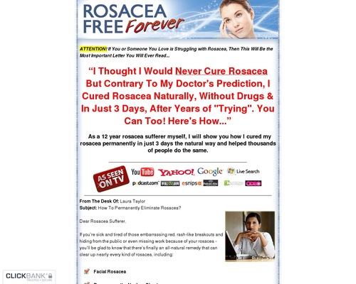 Rosacea Free Forever – How to Cure Rosacea Easily, Naturally and Forever